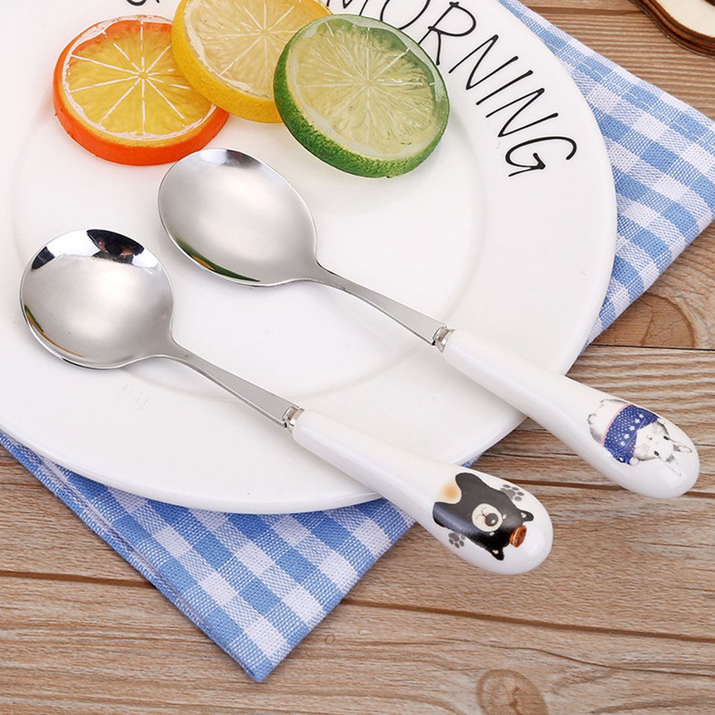 children's tableware stainless steel cutlery fork spoon cartoon stainless steel spoon set children's meal