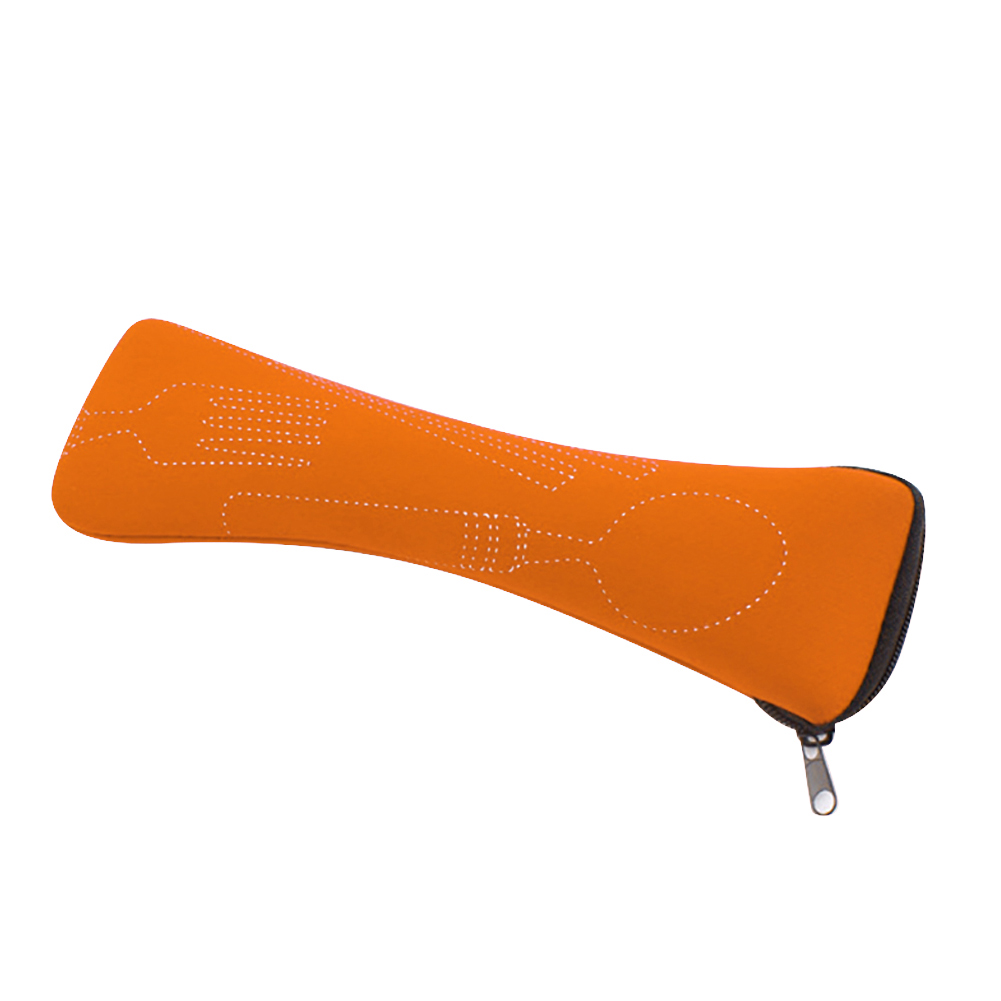 Draagbare Servies Rits Zak Outdoor Reizen Camping Recyclebaar Bestek Pouch: Oranje