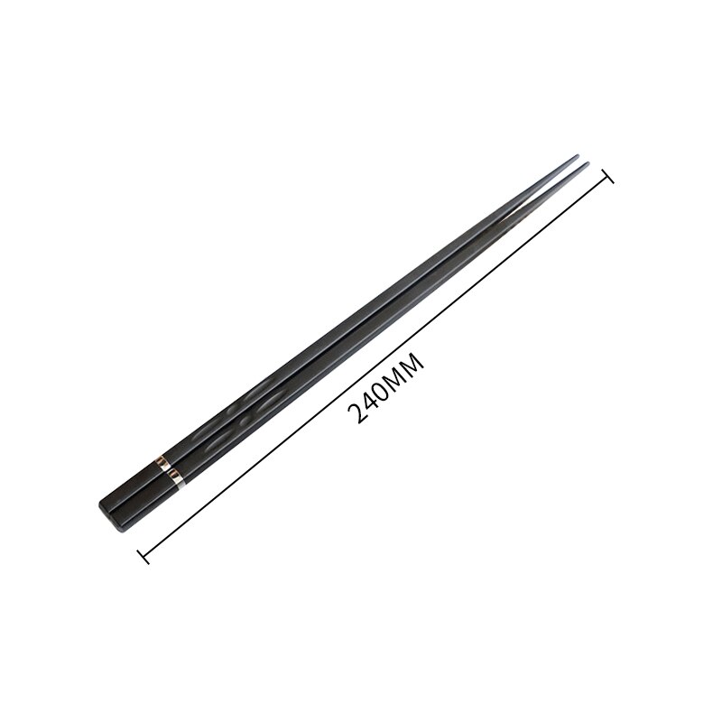 1 Pair Japanese chopsticks Alloy Non-Slip Sushi Food sticks Chop Sticks Chinese reusable chopsticks: Silver ring hex