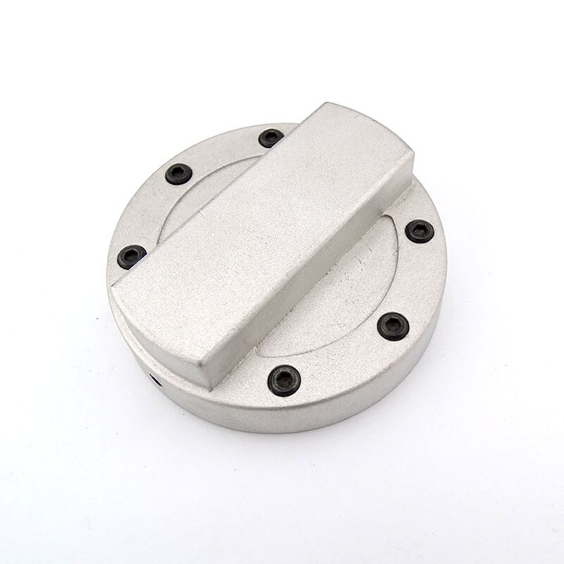 Automotive fuel tank cap with metal trim