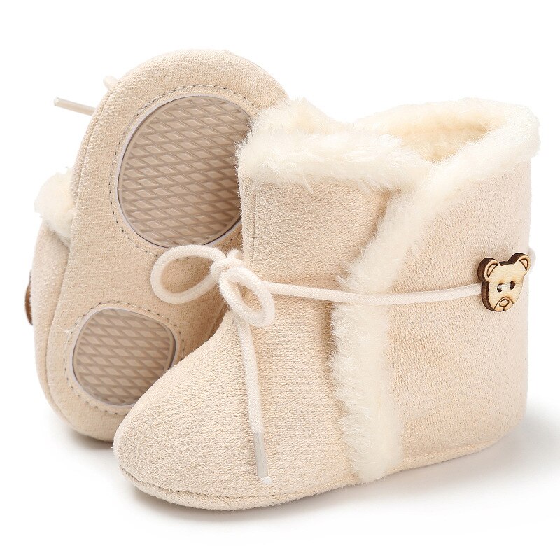 Solid Soft baby baby Meisje laarzen Pasgeboren Snekers Sneeuw Schoenen Peuter Warm Winter Cartoon Baby Laarzen Meisje Schoenen