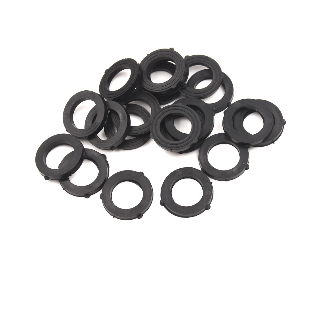 20 stk. kraftig hageslange i gummi med 3/4 " utvendig o-ringpakning, flate deler