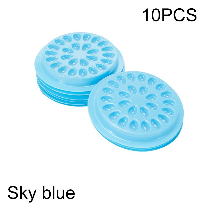 Quewel Glue Gasket False Eyelashes Extension Glue Holder Color Pallet Repeated Convenient Stand Avoid Dryness Makeup Tool: 10pcs Blue