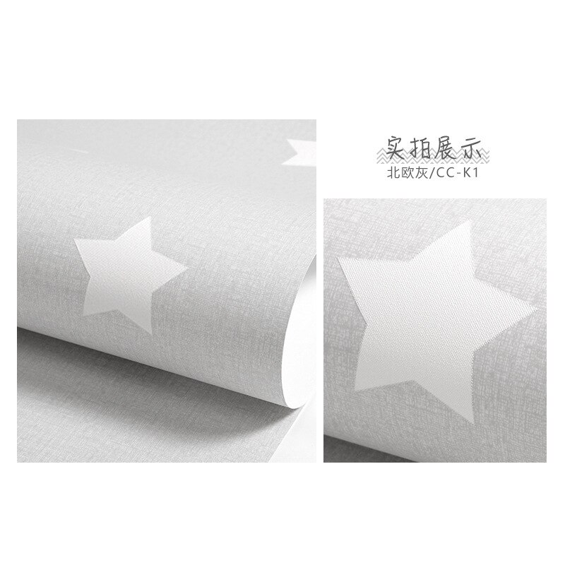 Estrela papel de parede do quarto das crianças papel de parede céu azul da menina e nuvens brancas quarto do menino azul princesa estilo menina não-tecido: CC-K1