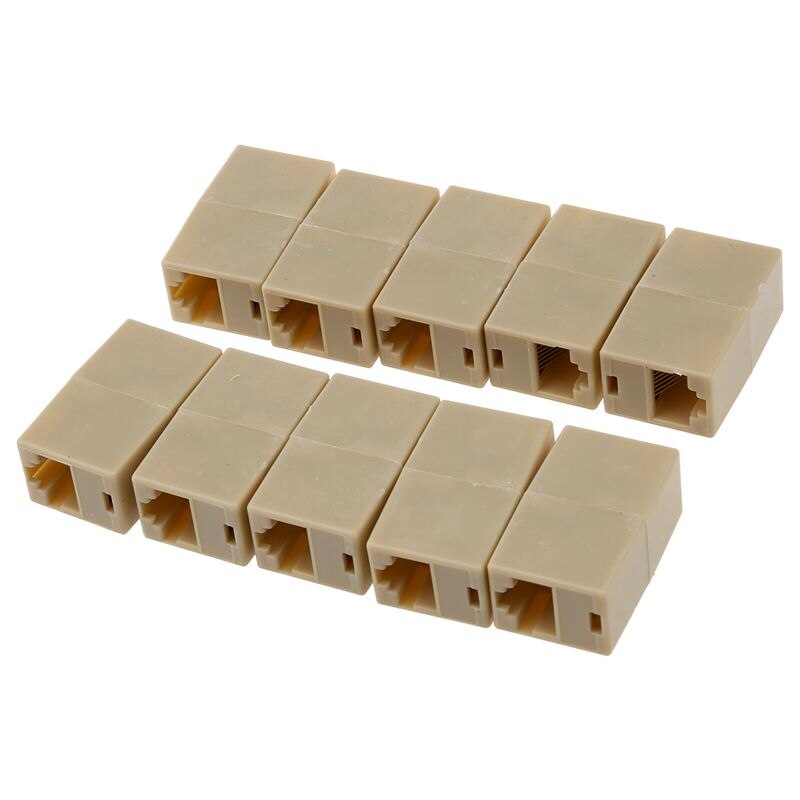 10 × CAT5 RJ45ネットワークケーブルエクステンダープラグカプラージョイナーットスプリッタコネクタアダプタ