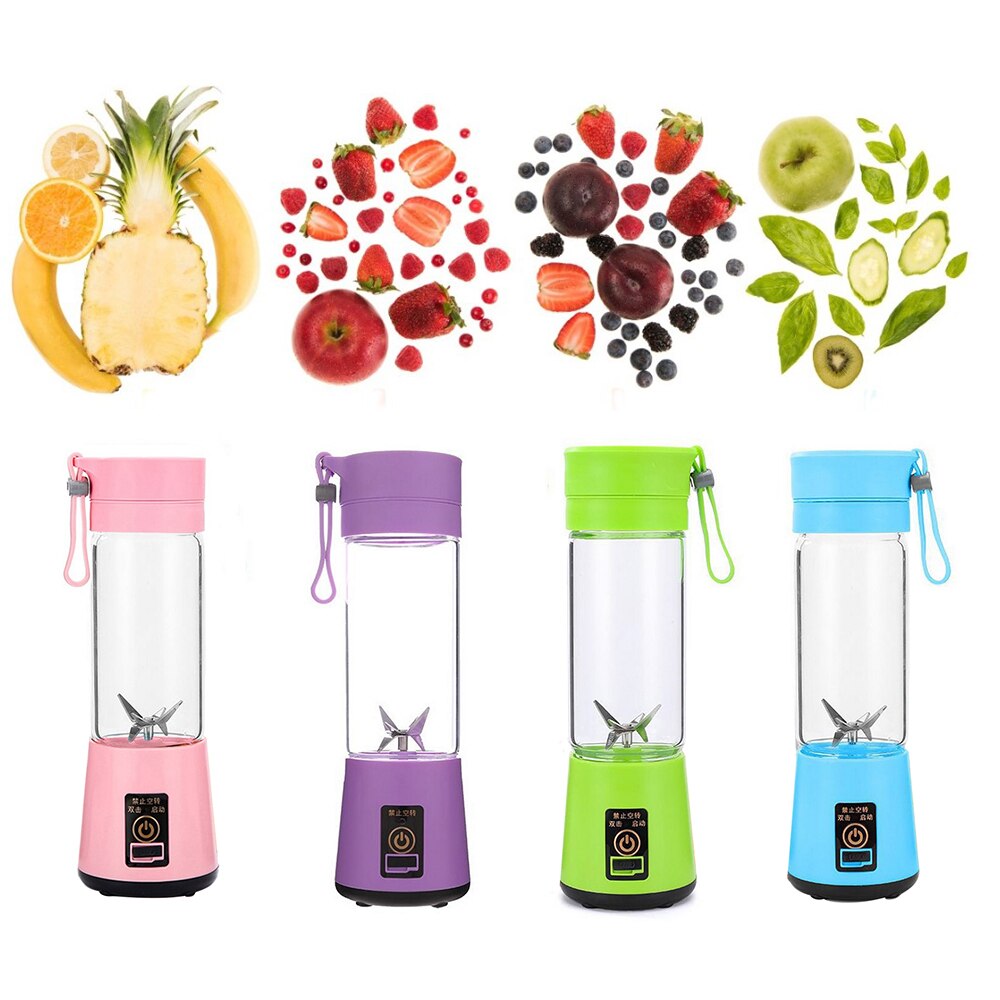 Portable Mixer USB Electric Fruit Juicer Handheld Smoothie Maker Blender Stirring Rechargeable Mini Food Processor Juice Cup