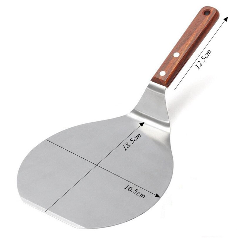 Pala de acero inoxidable para pizza, pala de aluminio para pelar espátula de Pizza, soporte para placa levantadora de pastel, utensilios de cocina para hornear #4JY23