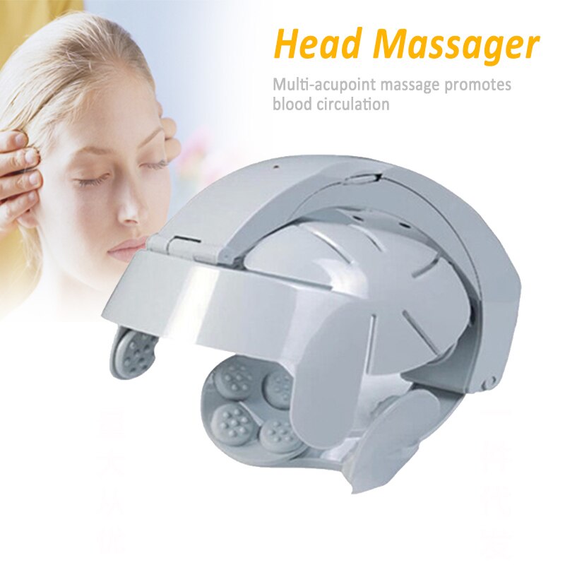 elektrische Kopf Massage Helm Kopfhaut Gehirn Entspannen Vibration Akupunktur Punkte Gesundheit Pflege @ VF