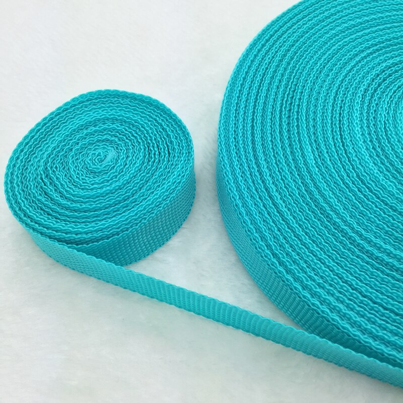 10 Yards/Roll 3/4 &quot;20mm Brede Band Nylon knapzak Strapping Zakken Ambachten: Cyan