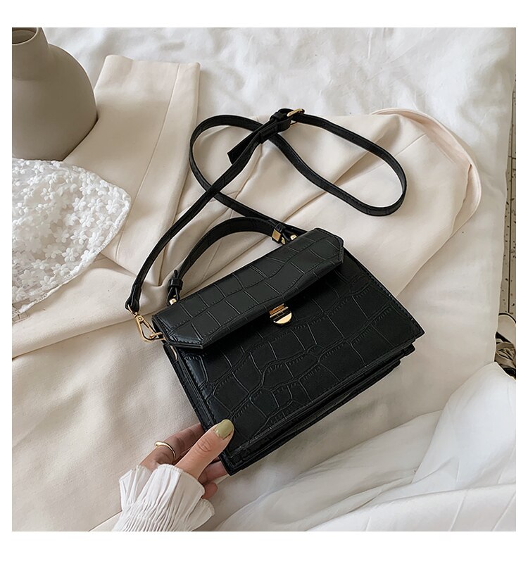 Steen Patent Wit Crossbody Tassen Voor Vrouwen Kleine Handtas Kleine Tas Pu Lederen Handtas Dames Avond tassen: Black