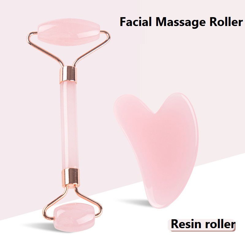 Herramienta masajeadora de rodillo facial, raspador Gouache, herramienta Gua Sha, piedra Gousha para la cara, Gua Sha Visage LBHL07, 2 uds.