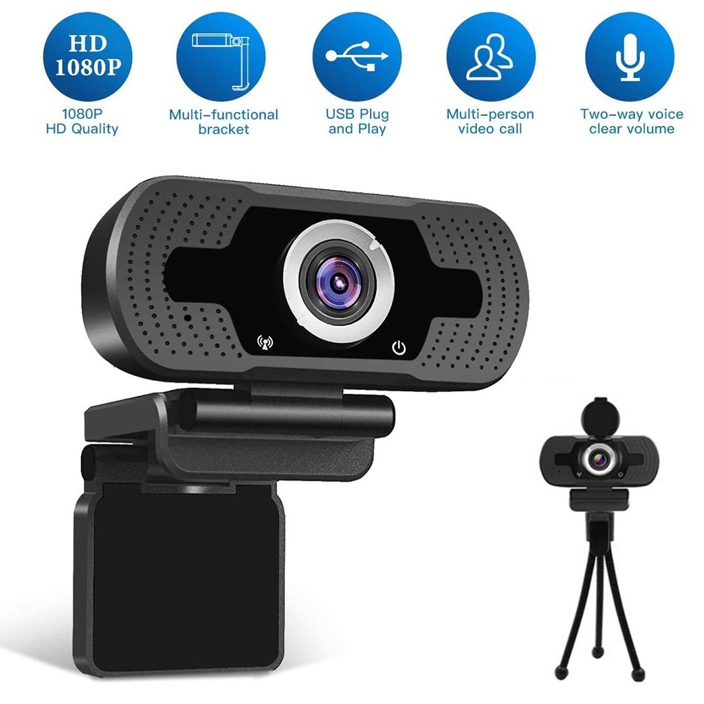 Full Hd 1080P Webcam Met Microfoon Webcam Met Microfoon Voor Desktop Webcam Met 110 Graden Brede Kijkhoek Ultra-Clear: Default Title