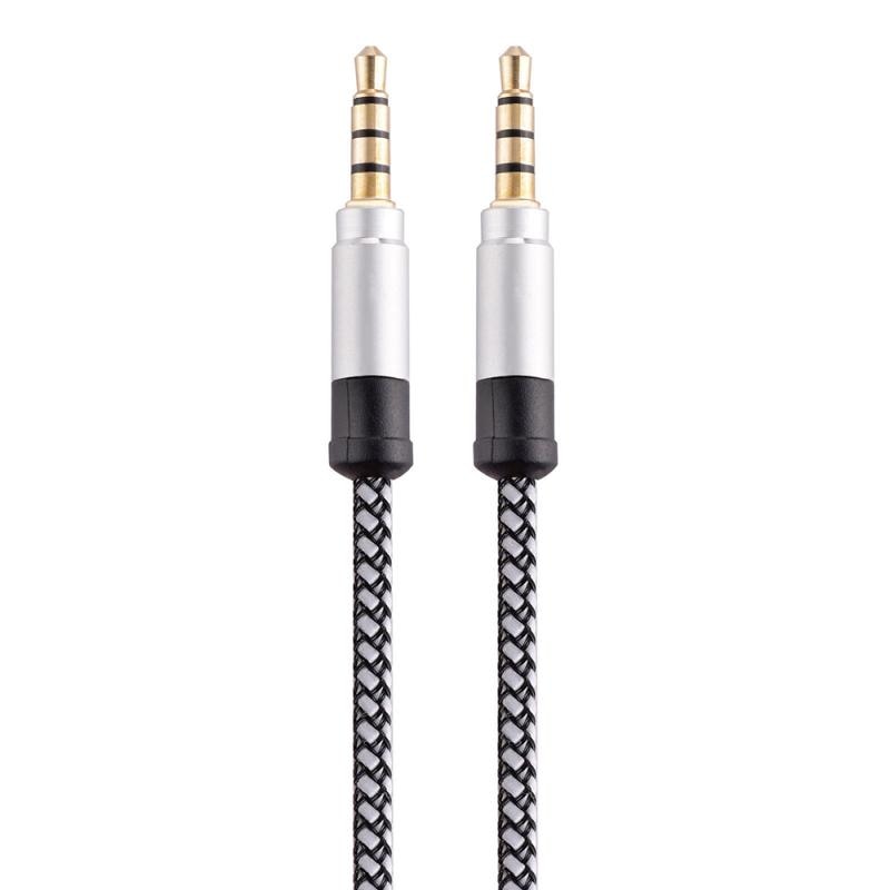 1.5m 3m di Nylon Jack Audio Cavo da 3.5mm Maschio A 3.5mm Maschio Aux Cavo Kabel Oro Spina auto Cavo per il iPhone Samsung Altoparlante Del Telefono: 01 / 1.5m