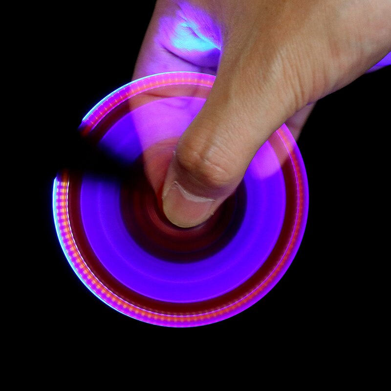 Led spinning kynä kuulakärkikynä fidget spinner hand top hehkuu pimeässä valossa edc stressin lievitys lelut lasten lelu koulutarvikkeet