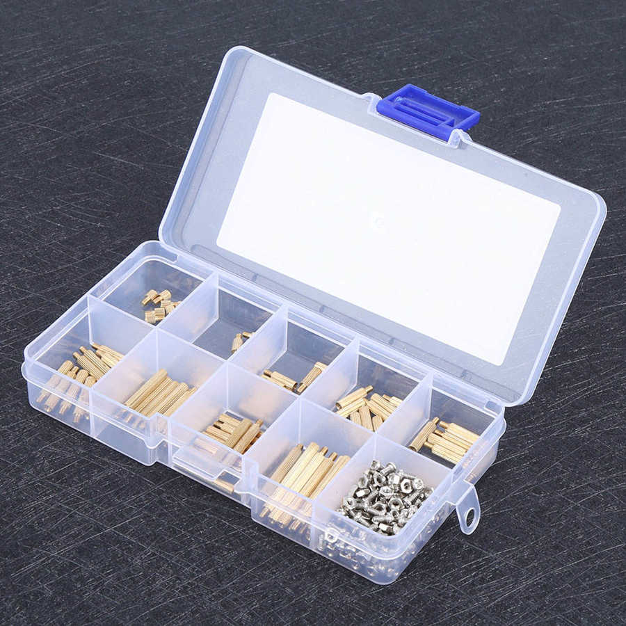 kit stainless steel insert for hardware repair tools 270pcs M2 Stainless Steel Hex Screw Nut Brass Standoff