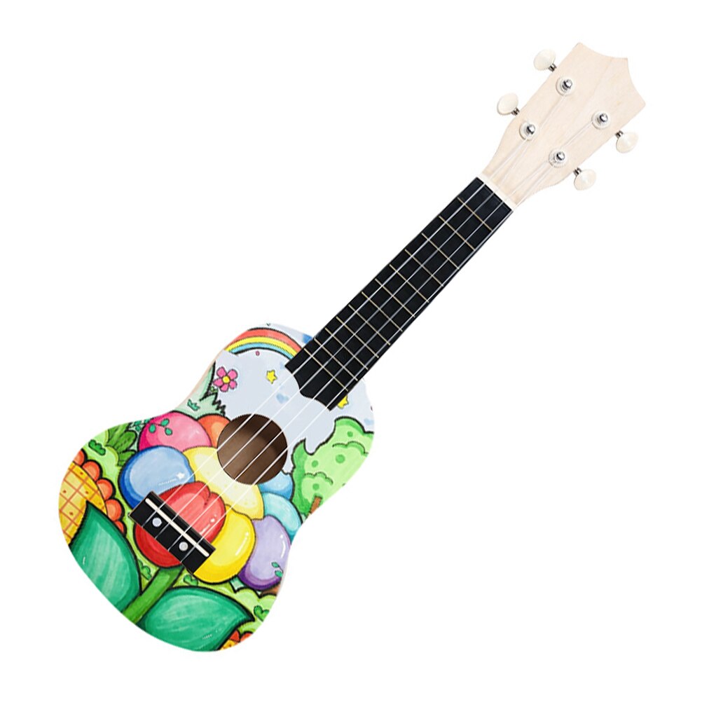 1 Set DIY Ukulele Kit DIY Ukulele Making Kit Kids Hand-painted Ukulele Model