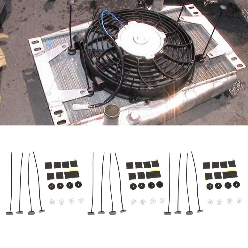 3Set Elektrische Radiator Ventilator Ties Bandjes Montage Kit Universal Strap Tie Fans Elektrische Koelventilator Montage Kit
