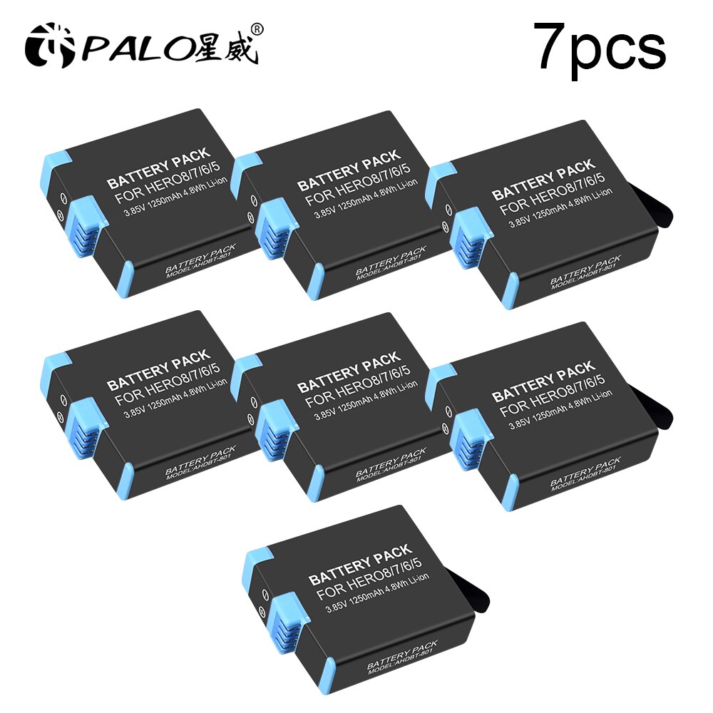 1-8 Stuks 1250Mah Batterij Voor Gopro Hero 8 Zwart Accu Akku AHDBT-801 Hero 8 Black Gopro accessoires