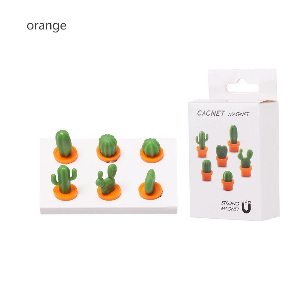 Pegatinas magnéticas creativas, accesorios para pizarra blanca, soporte para mensajes, globo de flecha, bonsái, suculento, imán para nevera, 6 uds.