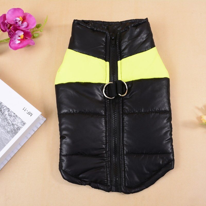 Large Waterproof Pet Clothes Warm Down Jacket Puppy Dog Vest Clothes Waterproof Medium Large Dog Supplies: Yellow / XXL