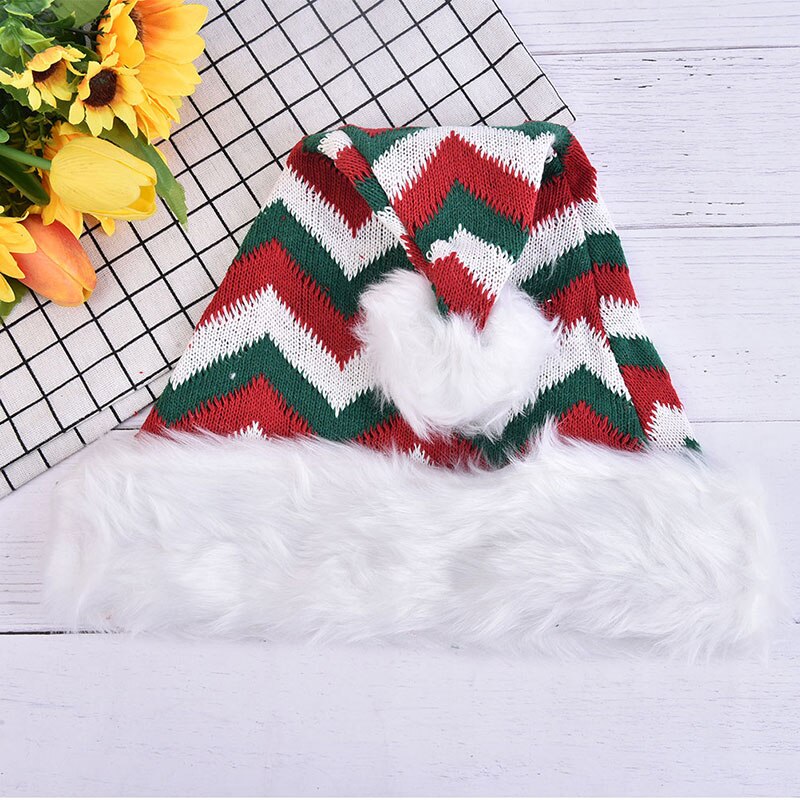 The Christmas Pudding Hat Wool Knit Knitted Xmas Winter Men Ladies: Red and Green