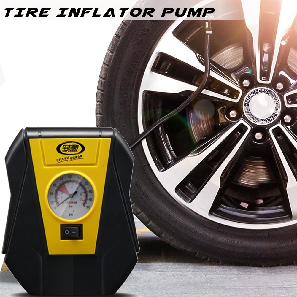 Digital Tire Inflator 12V Digital Car Tyre Inflator Electric Air Compressor Automatic Portable Pump