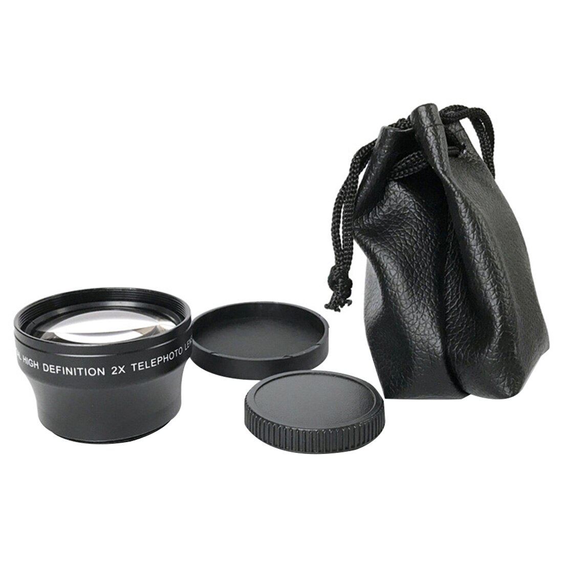 52Mm 2x Vergroting Telelens Tele Converter Dslr Camera 37Mm Voor Mobiele Telefoon 52Mm 10X Macro Lens filter Optisch Glas