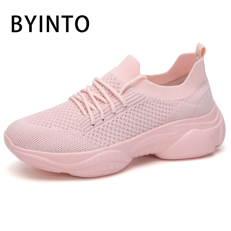 Platform Women Tennis Sport Shoes Light Breathable Knit Soft Chunky Sole Sock Sneakers Woman Jogging Trainer Tenis Feminino