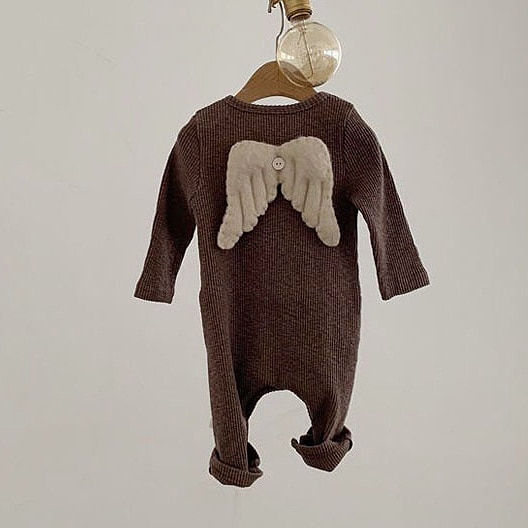 Herfst baby jongens romper baby engelenvleugel kruipkleding baby katoenen lange mouw jumpsuit peuter meisje romper