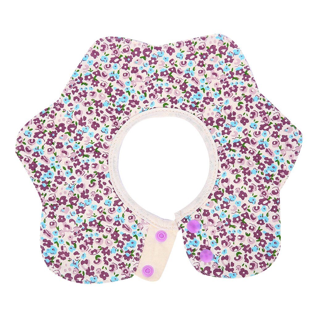 Bavaglini impermeabili per neonati di nuova moda in stile floreale neonato morbido rotondo rotante a 360 gradi bambino 4 strati bavaglino Burp panni sciarpa per l'alimentazione