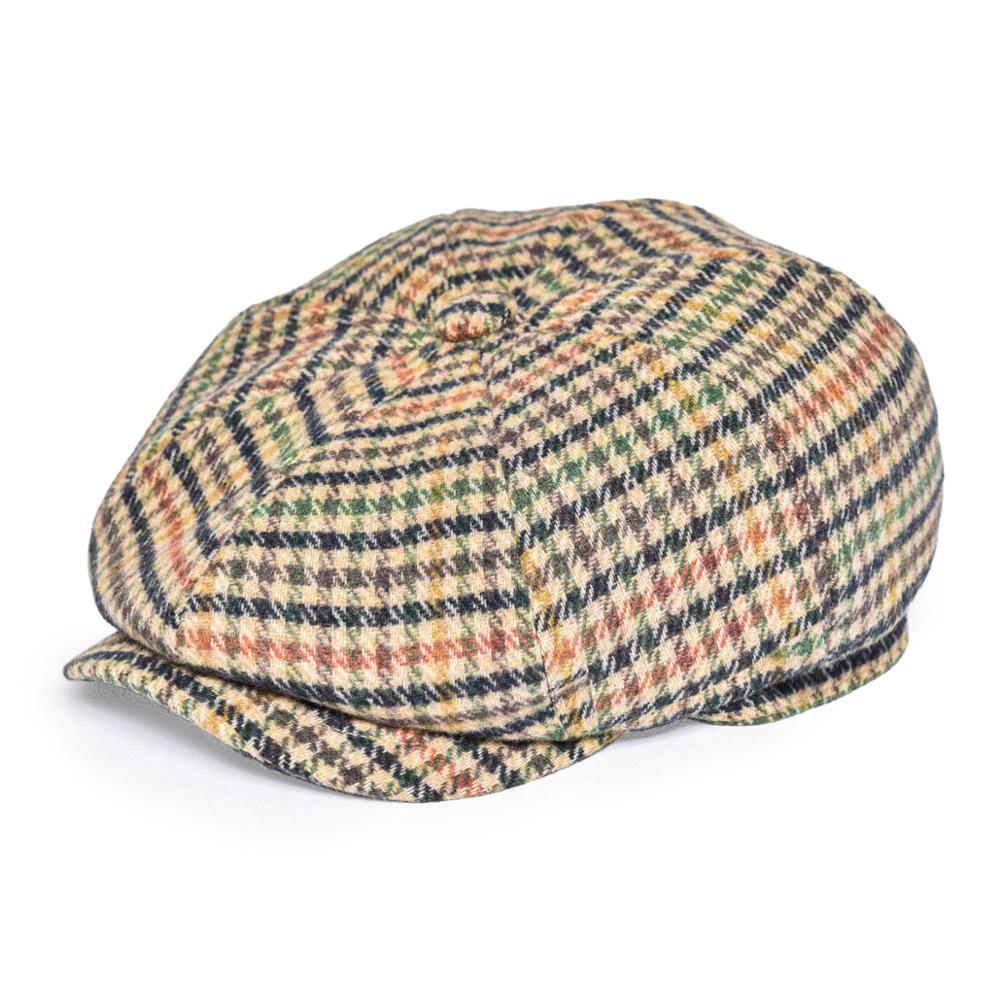 FEINION-casquette Newsboy grande taille, chapeau de conducteur, 50%, laine Tweed, casquettes plates, chevrons, chapeau pour hommes et femmes, 068: YELLOW / 57 cm