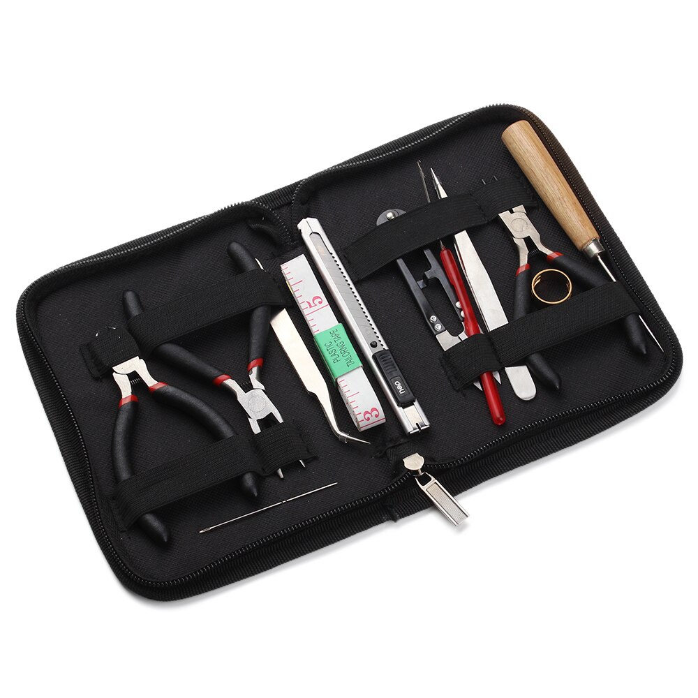 Jewelry Tool Kit DIY Tools Set Equipment For Jewelry Making Repair with Plies Scissor Beading Tweezers and Pins and Tape Measure