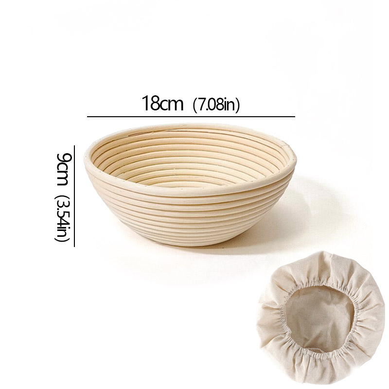 Cesta de fermentación de pan de fermentación europea, resistente al ratán Natural, suministros para hornear de masa fermentada DIY, cesta de mimbre para el hogar: Verde militar