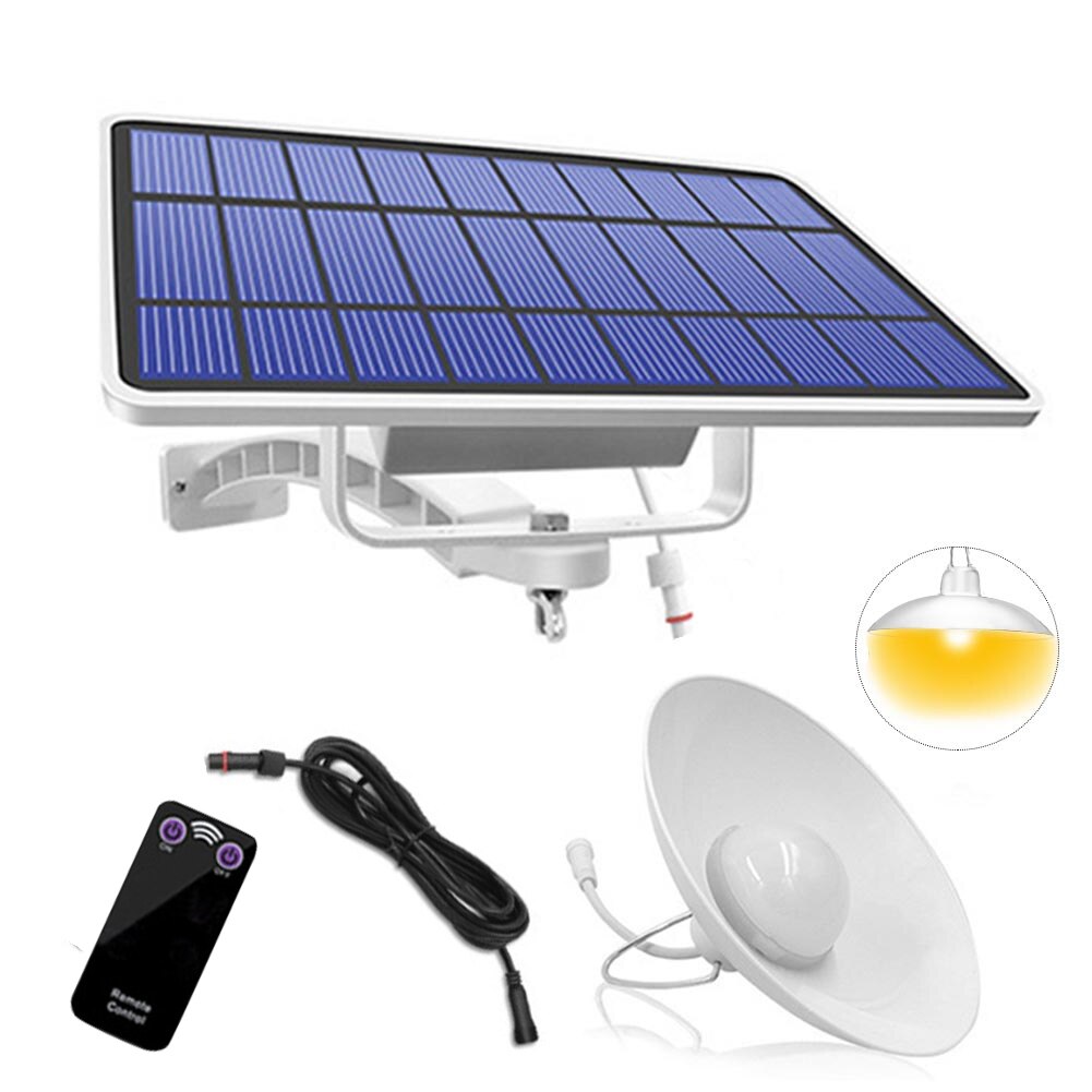 Haveskur lampe nødlys led solar pendellys altan opbevaringsrum  ip65 vandtætte hjemmehængende fjernbetjening: Hvid et varmt lys