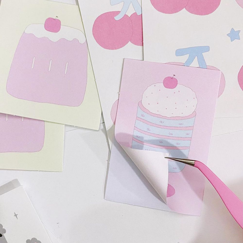 WAKAWAKA Cute Korean Deco Sicker for Scrapbook Stationery Diary Decoration Scrapbooking Journal Sketchbook Stickers Aesthetic
