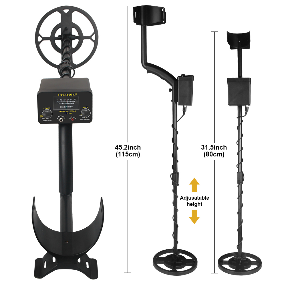TC-200 Metal Detector Pinpointer Gold Finder Machine Portable Treasure Hunter Gold Depth Waterproof Metal Detector