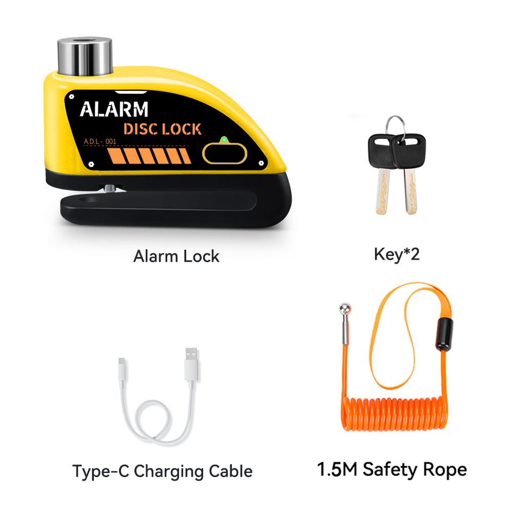 Extractme Motorrad Alarm Scheibenbremse Schloss 120dB Fahrrad Rad Disk Vorhängeschloss Sicherheit Diebstahlsicherung Rolle Alarma Motocicleta