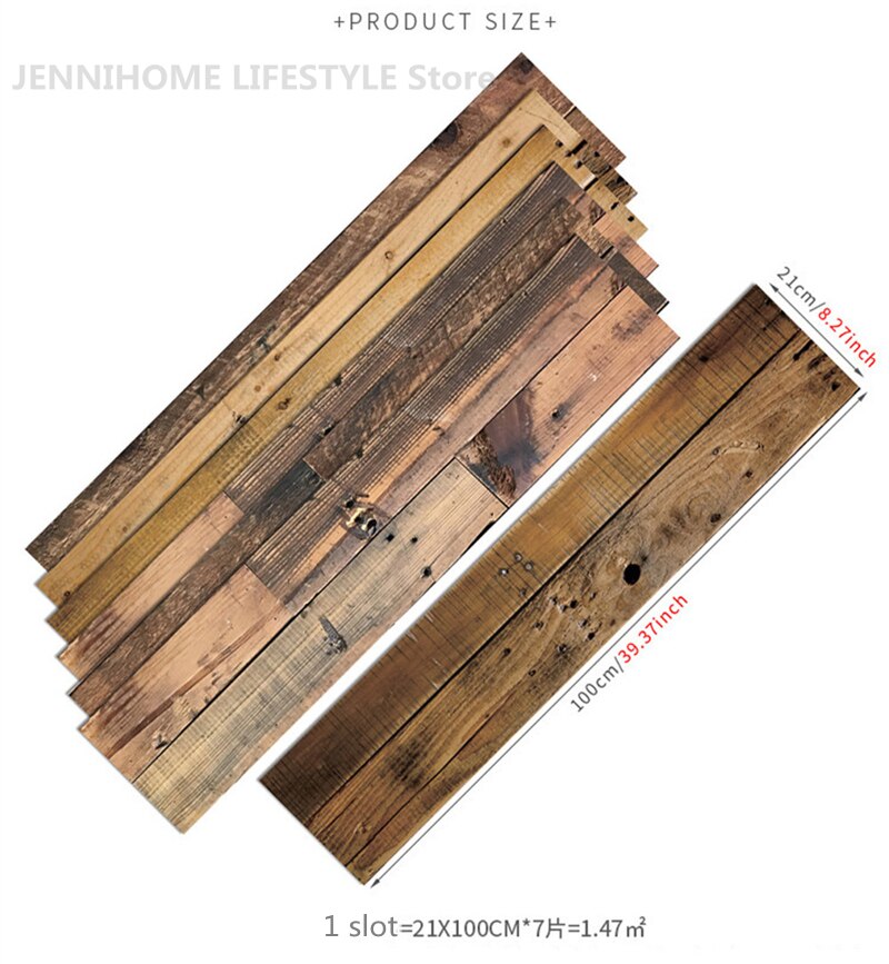 Houten Vintage Grain Stairway Vinyl Vloer Deur Sticker Adhesive Diy Waterdichte Trap Behang Voor Trappen Decal Home Decor