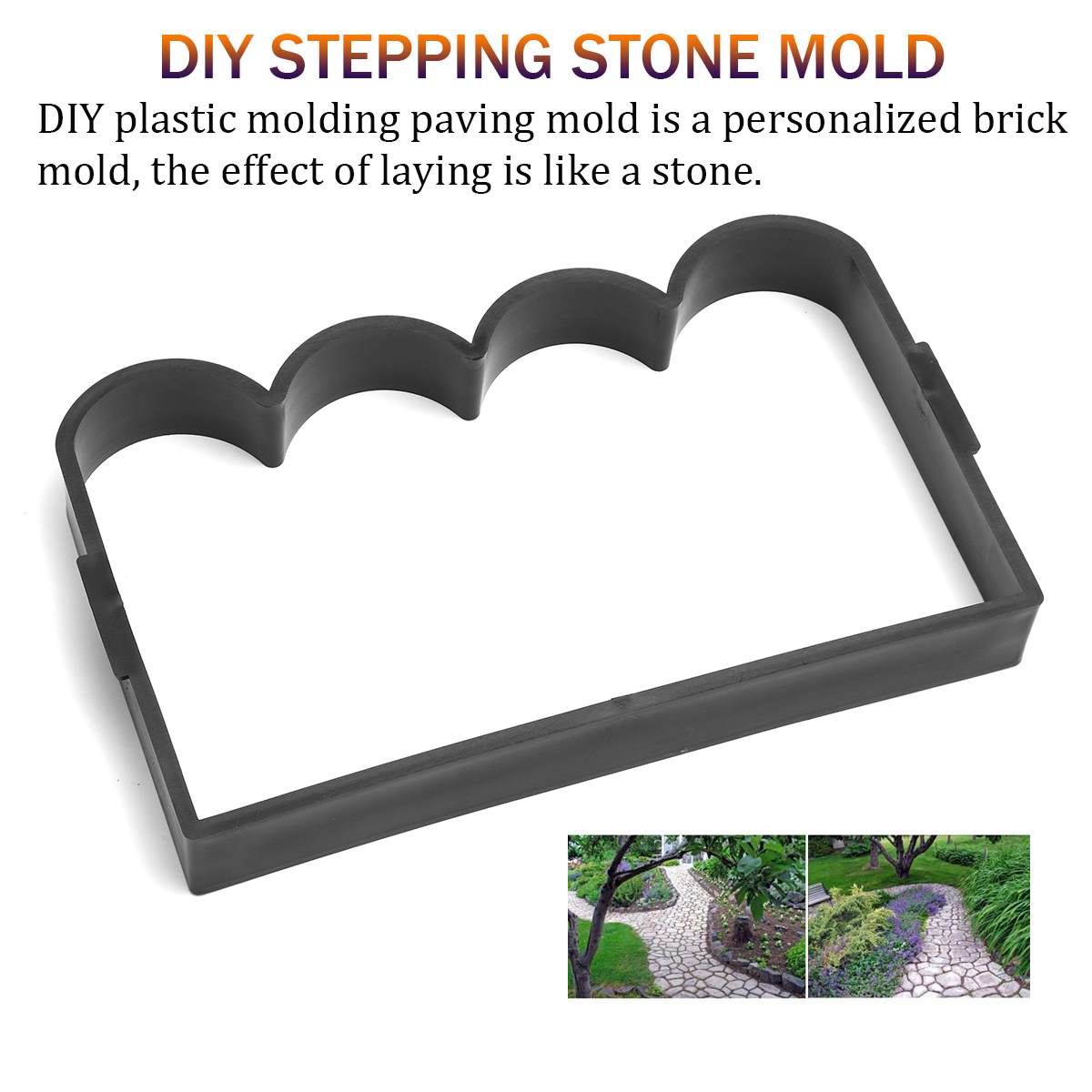 Pavement Mold Brick-Stone Path-Maker DIY Concrete Brick Plastic Cement Mold Concrete Molds Scraper Garden Path Maker