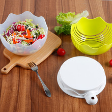 Keuken Fruit Salade Snijden Kom Handig Mix Salade Artefact Plastic Met Deksel Groente Fruit Pot Dikke Cut Plantaardige Divider