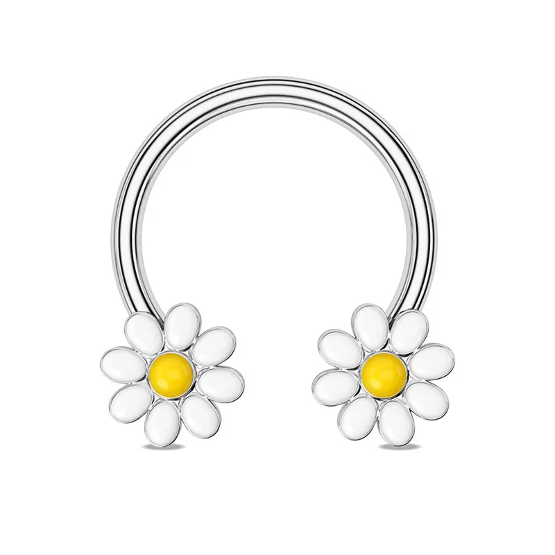 Anello al naso a farfalla 16G Anello per setto per gatto con perla Anello per setto a pipistrello per api Orecchino a elica con farfalla blu Anello al naso in acciaio inossidabile: Rosa colore Oro