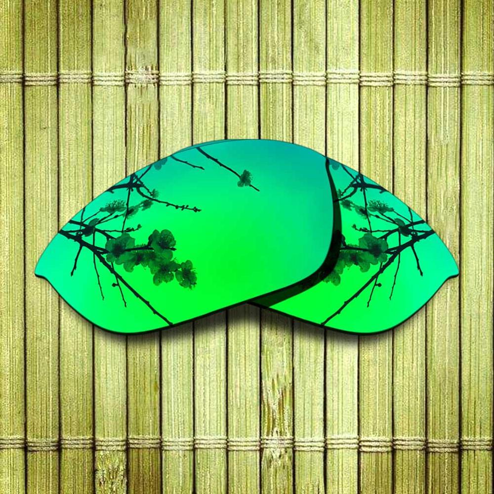 Polarized Replacement Lense For-Oakley Half Jacket 2.0 Sunglasses Frame True Color Mirrored Coating - Options: Green