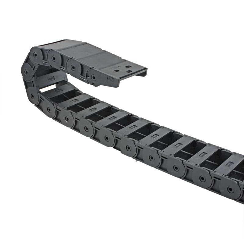 Uxcell  r38 18 x 50mm plastkjede halvlukket kabel dra kjede metalltråd bærer kabel kjede 1m til 3d skrivere cnc ruter maskinverktøy