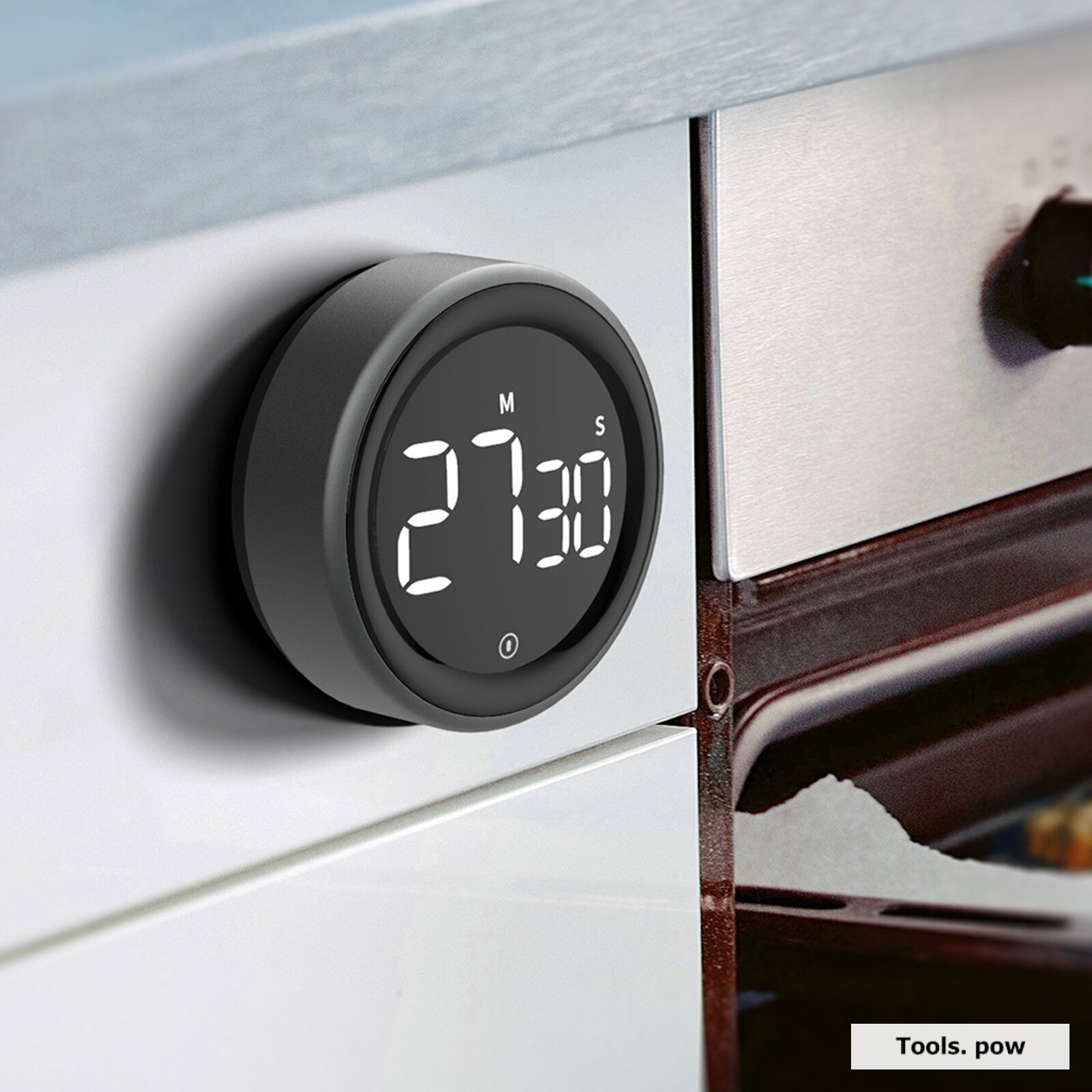 LED Digital Timer Kitchen Rotating Timer Stopwatch Kitchen Shower Study Counter Manual Magnetic Electronic Timing Tool