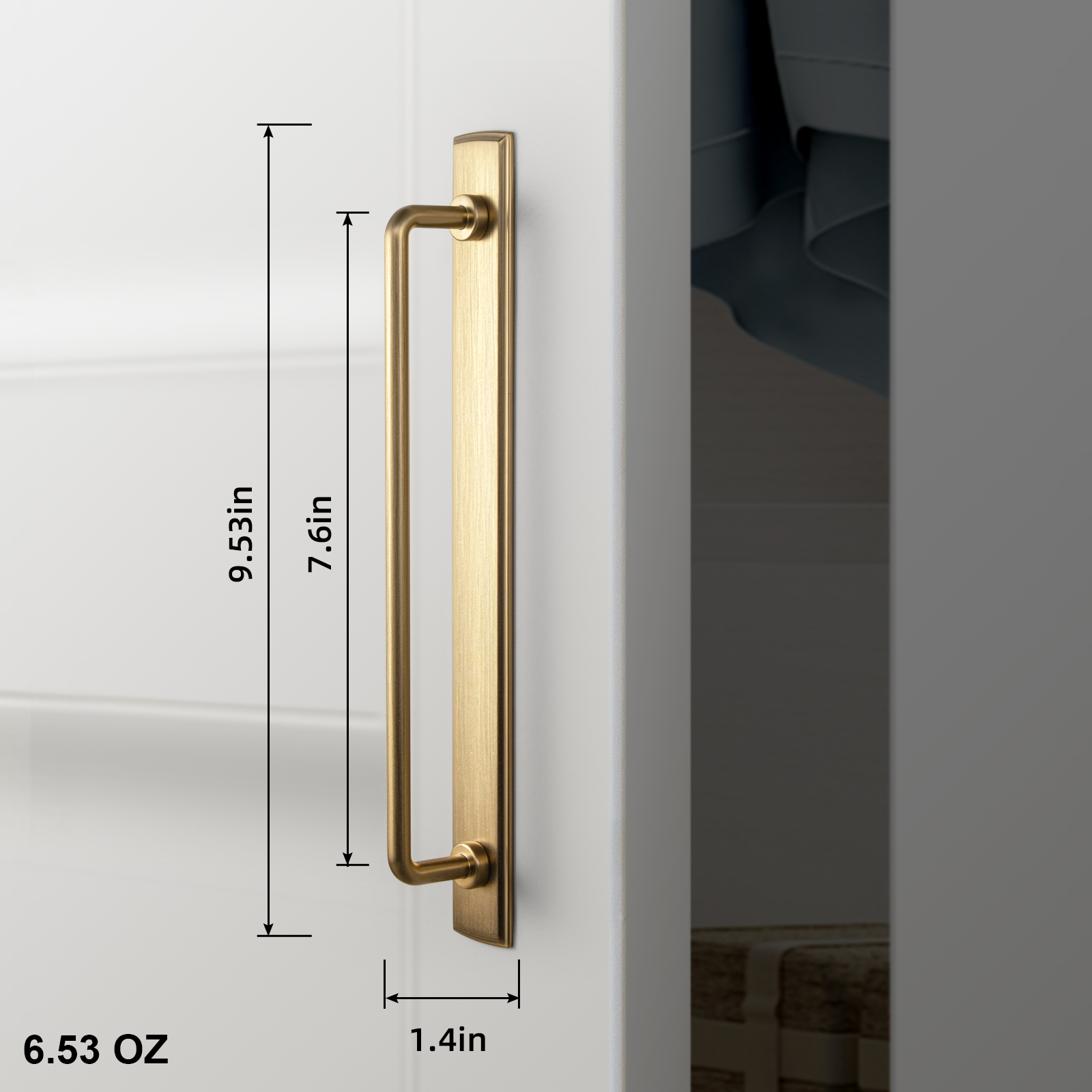 Antikk messinghåndtak med bakplate vintage deksel til møbelhåndtak skuff skap bar trekkhåndtak til hjemmet: 4xl / Svart gull