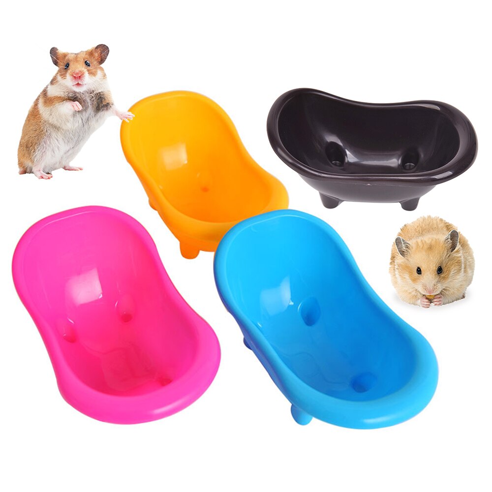 Vendita calda mini criceto gerbillo vasca da bagno piccoli animali domestici bagno sabbia telecamera animale domestico vasca creativa bagno carino custodia da bagno