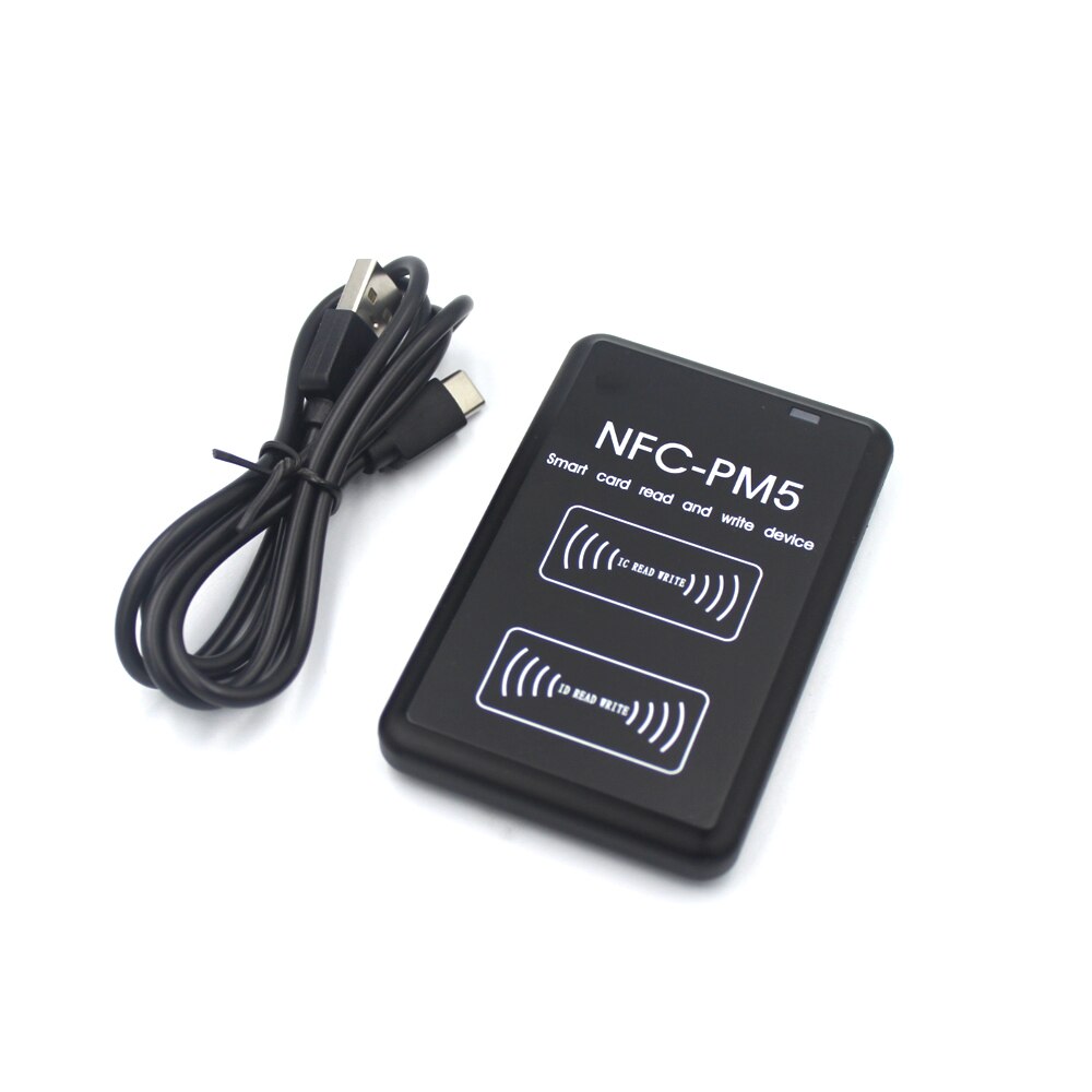 dual-frequency 125KHZ 13.56MHZ NFC PM5 IC/ID Duplicator RFID Reader Full Writer Decoding Function Card Copier: NFC-PM5