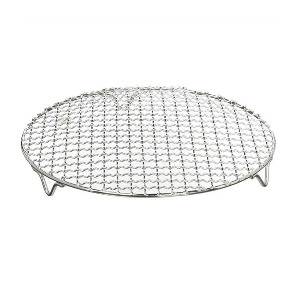 Edelstahl Grillrost Rund | 28 Cm Durchmesser | Mehrzweck-Dämpfer & Grillhilfe Für Fleisch & Gemüse