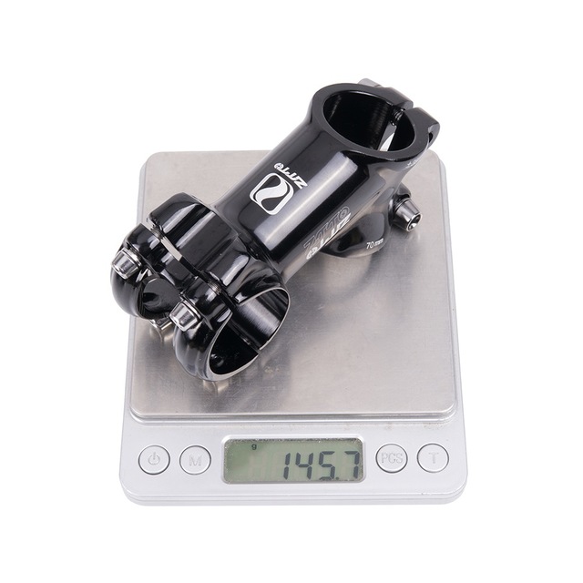 MTB 70 90 110mm 35 grados de alta resistencia ligero 31,8mm vástago pulido para XC AM Mountain Road Bike piezas de bicicleta brillante: Black 70mm