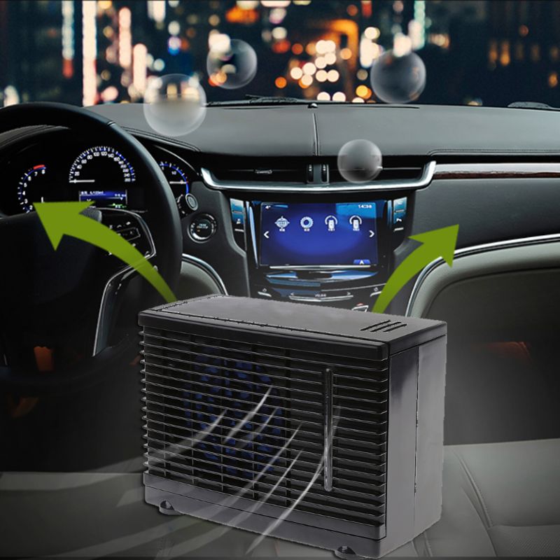 Adjustable 12V 60W Car Air Conditioner Cooler Cooling Fan Water Ice Evaporative Cooler Portable